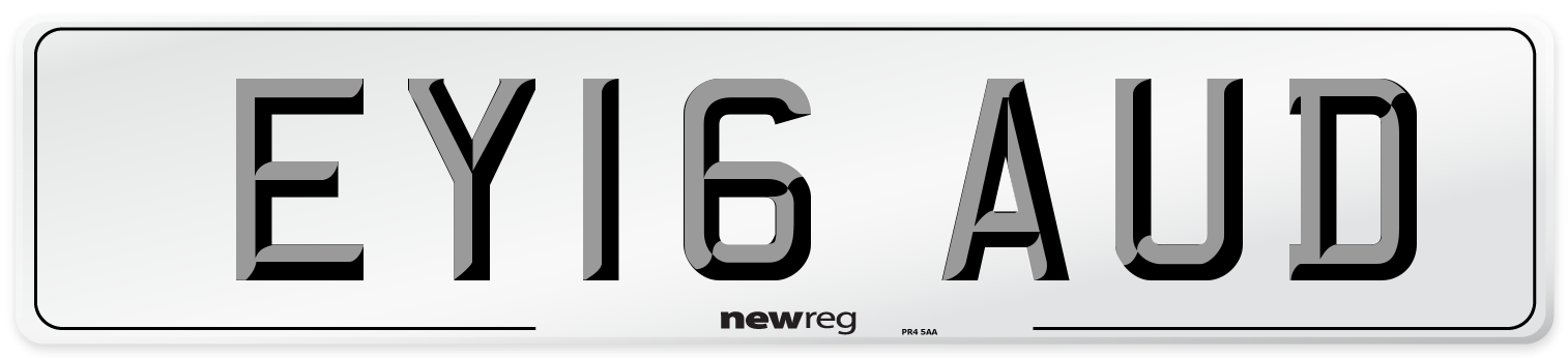 EY16 AUD Number Plate from New Reg